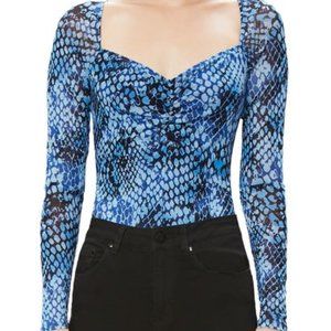Blue Python Bodysuit NWT